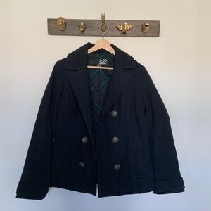 Fox Black Peacoat Jacket